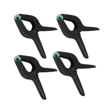 Imagem de Kit 4PC Grampo Prendedor Plástico Multiuso Preto 9 Pol 23 Cm Carbograf
