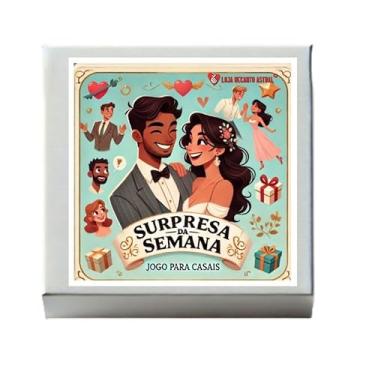 Imagem de Surpresa da Semana Jogo de tabuleiro de relacionamento de casais, jogo de cartas de romance para casais