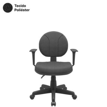 Imagem de Cadeira Executiva Operativa Poliéster Giratória com Braços Reguláveis 