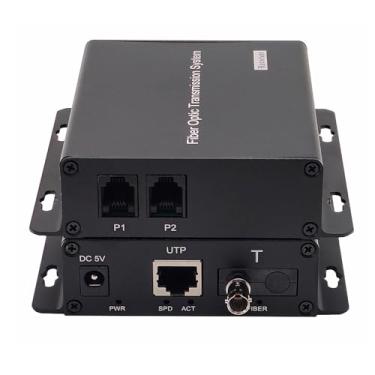 Imagem de Hebbeko Telefones Pots De 2 Portas E Extensor De Rede Por Fibra Óptica Um Conjunto, Telefone Pcm Rj11 Rj45 Para Conversor De Fibra, St Óptico Monomodo 20 Km Multimodo 500 M, Suporte Para Identificaç