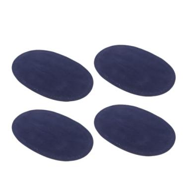 Imagem de OHPHCALL 2 Par De Manchas De Couro Falso Para Cotovelo E Joelho Oval De Cotovelo Para Jaquetas E Calças Reparação De Costura DIY Acessórios Para Roupas Decorativas Azul