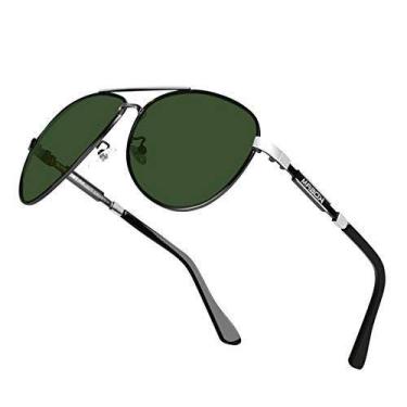 Imagem de Óculos de Sol Masculino KDEAM Estilo Clássico Aviador Piloto com Prote