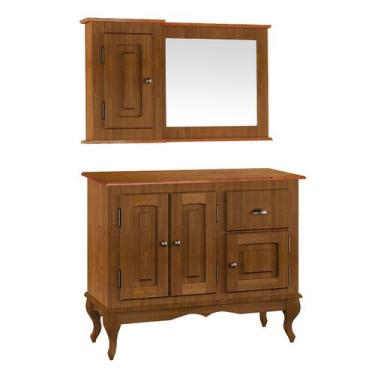 Imagem de Gabinete para Banheiro com Armário Espelheira Dália 3066 Linz Móveis, 