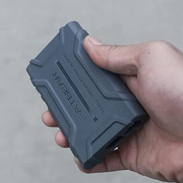 Imagem de FATBEAR Capa protetora robusta à prova de choque para Sony Walkman série NW-A306 NW-A307 A300 (capa cinza com vidro temperado)