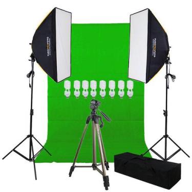 Imagem de Estúdio Youtuber Profissional Softbox Chroma Key + Tripé Gold - 220v -