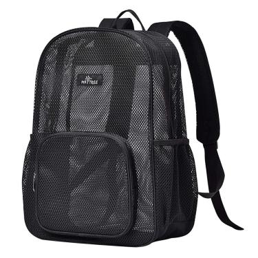 Imagem de Mochila may tree Mesh para escola, praia, natação ao ar livre, preta