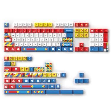 Imagem de CAPXXX All-Nature Conjunto de teclas PBT com tema colorido original, 152 teclas, teclas PBT 5 lados sublimadas, para teclado mecânico DIY