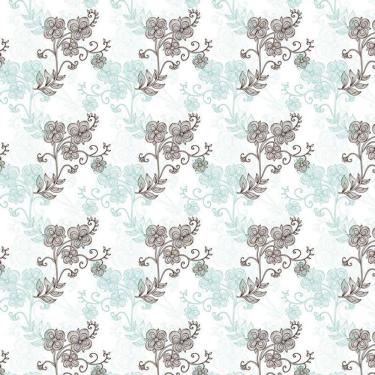 Imagem de Papel De Parede 2 Cores Floral  Adesivo Sala Quarto Casal