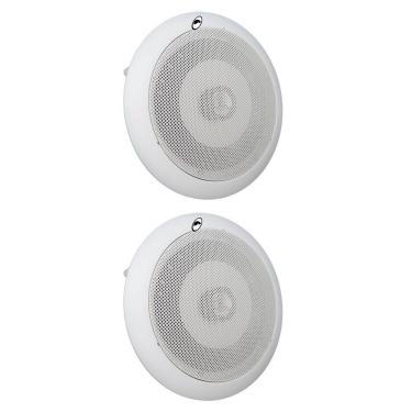 Imagem de Kit 2 Arandela de Teto Plastico Redonda Fiamon com Alto Falante 6" 50W RMS 8 Ohms