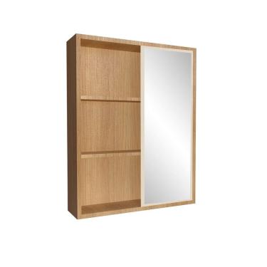 Imagem de Armário Espelheira Para Banheiro 1 Porta De Correr 2 Prateleiras Julia Mel-arenas