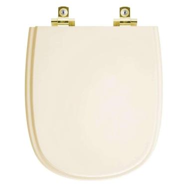 Imagem de Assento Sanitário Soft Close Sabatini Areia Para Vaso Icasa Com Ferragem Dourada