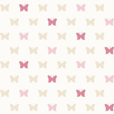 Imagem de Papel De Parede Fofura Baby Borboletas Bege E Rosa Ff4055
