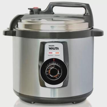 Imagem de Panela de Pressão Elétrica Digital Philips Walita Daily, 5 Litros, Inox - RI3103