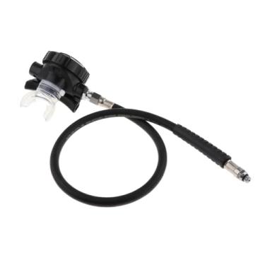 Imagem de Colaxi Regulador de mergulho de 2º estágio com bocal transparente, tubo de respiração, ajustador de respiração, controlador de snorkel, respirador de, Preto