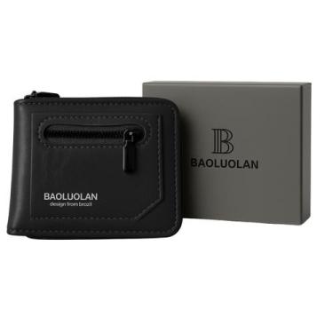 Imagem de Carteira Masculina Para o Dia a Dia com Caixa Porta Moedas Dinheiro Ca