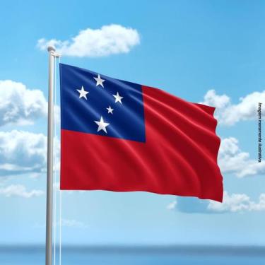 Imagem de Bandeira de Samoa 80cmx140cm Tecido Oxford 100% Poliéster - Presente-B