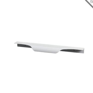 Imagem de Puxador para moveis wave de alumínio para armário ropeiro gaveta porta cozinha (Branco, 180mm)