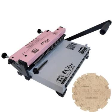 Imagem de Encadernadora Wire-o Color 3x1 Rosa Furo Quadrado Marpax