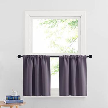 Imagem de RYB HOME Cortinas pequenas blackout – privacidade eficiência energética mini cortinas para quarto de crianças, trailer, trailer, janelas, trailer, banheiro, cozinha, armário, janelas, camadas, L 73 x