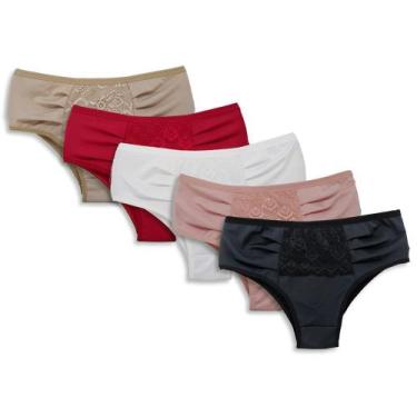 Imagem de Kit com 05 Calcinhas Conforto Pós Parto e Gestante Vera  400 - La Bell