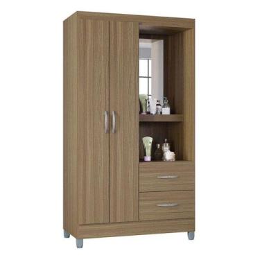 Imagem de Guarda Roupa Solteiro Cordoba 2 Portas Castanho  Poquema - POQUEMA MÓV