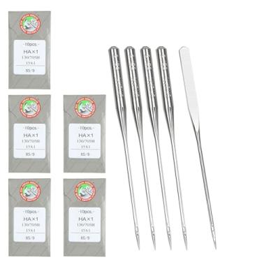 Imagem de APACALI 50 Agulhas De Costura Para Bordado Máquina Brother Tamanho 65/9 130/705H Hax1