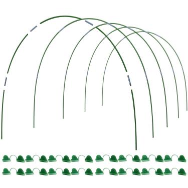 Imagem de MAXPACE Argolas de estufa para túnel de cultivo DIY de 0,8 m ou mais largo, armação de aros de fibra de vidro sem ferrugem para tecido de jardim, estacas de jardim de suporte de plantas, suprimentos
