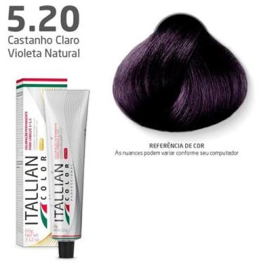 Imagem de Color premium 5.20 castanho claro violeta natural 60g - IC SILK