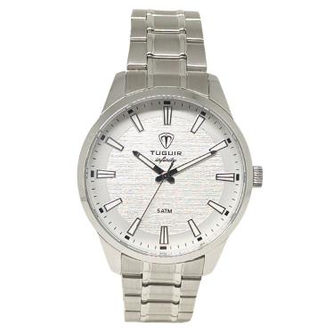 Imagem de Relógio Masculino de Aço Tuguir Analógico 23-2229 Prata e Branco