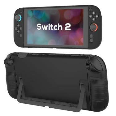 Imagem de TIKOdirect Protective Case for Switch 2, Hard PC Slim Dockable Cover Case Designed for Switch 2 2025, Game Console and Joy Con Controllers, Black