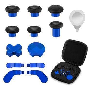 Imagem de TIANREN 13 Em 1 Thumbsticks De Metal Para Xbox One Elite Series 2, Peças De Reposição Para Acessórios De Jogos, Peças De Reposição Para Controle Xbox Elite, Inclui 6 Joysticks De Troca De Metal, 4 P