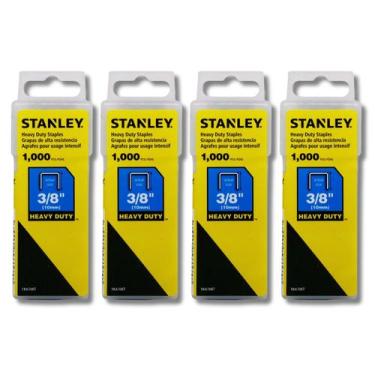 Imagem de Kit 4 Grampo Grampeador Stanley Heavy Duty 10mm 3/8 Pol Tapeceiro Marc
