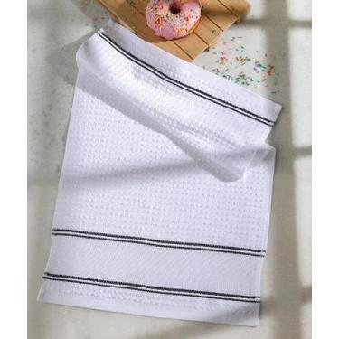 Imagem de Pano de copa 40x60 felpudo para bordar nancy liso cor k preto dohler -