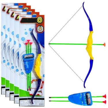 Imagem de Kit 5 Arco e Flecha de Brinquedo 50cm para Festa Infantil Lembrancinha