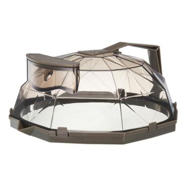 Imagem de Microondas Cobertura de alimentos Respescante Guarda de alta temperatura Tampa de placa de prato reutilizável com alça de ventilação para tigelas de cozinha PRAIXAS PC Material (Marrom)