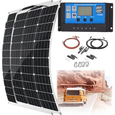 Imagem de Kit De Painel Solar Flexível 150w 300w Controlador De Carga 40a 18v Painéis Solares Para Casa Ao Ar Livre Rv Car Carregador De Viagem Ao Ar Livre, 300W