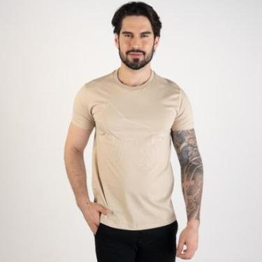 Imagem de Camiseta AcostaMento Wolf Alto Relevo Bege-Masculino