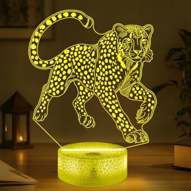 Imagem de OkiyiD Presentes de chita para meninos, luz noturna de chita 3D com controle remoto de 16 cores e controle de toque, decoração de quarto infantil, presente de aniversário