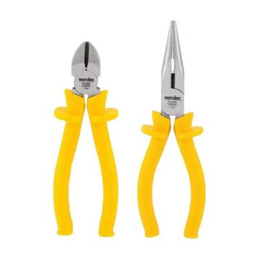 Imagem de Kit 2 Alicates Isolados Bico E Corte 1000v Profissional Vonder