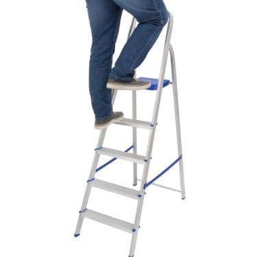 Imagem de Escada 5 Degraus Aluminio Domestica Reforçada Lillos Pet