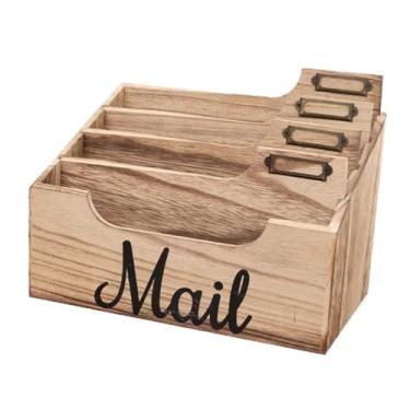 Imagem de Ｂｅｓｇａ Organizador de Correspondência para Escritório Doméstico com 4 Compartimentos, Organizador de Mesa E Porta-envelopes