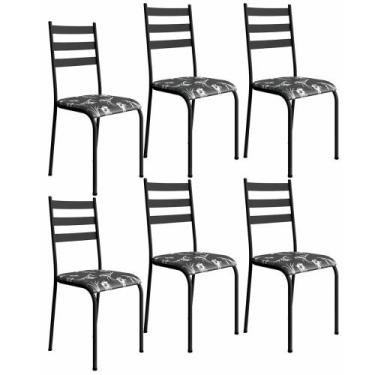 Imagem de Kit 6 Cadeiras 541 Sala Jantar Cozinha Pés Aço Tubular - Loja DoceLar,