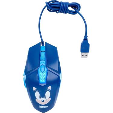 Imagem de Mouse Gamer Letron Sonic 3600dpi Rbg Azul