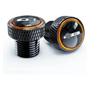 Imagem de BYYINGSUS Mototcycle Peças Modificadas M10*1,25 Parafusos de Bujão de Orifício Espelho Capa Decorativa Compatível com CB650R CB650F CB500X CB500F CB1000R CB400 CB750 Chifre (Laranja)