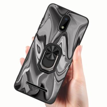 Imagem de Tuxiwei Capa de TPU macio para ANS P550 2025 com suporte de dedo resistente com anel de 360°, suporte embutido, capa de telefone ANS Artia Sp555D de 5,4 polegadas | Suporte magnético para carro |
