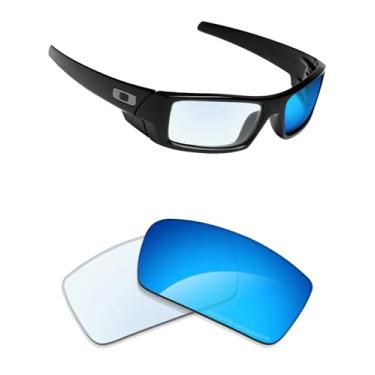 Imagem de Alphax Lentes de reposição adaptáveis fotocromáticas espelhadas não polarizadas para óculos de sol Oakley Gascan OO9014