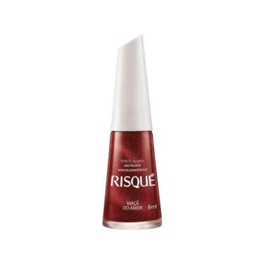 Imagem de Esmalte Risqué Maçã do Amor Vermelho Metálico - Hipoalergênico 8ml, Ve
