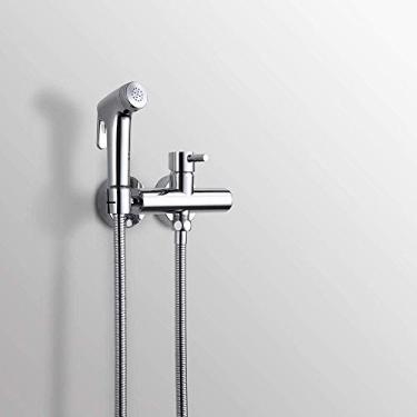 Imagem de MINJING Kit de pulverização de bidê portátil para vaso sanitário - Conjunto de pistolas de pulverização de bidê de água quente e fria para chuveiro