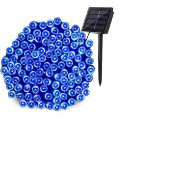 Imagem de Luzes solares de guirlanda de Natal 10m 100 LED azul