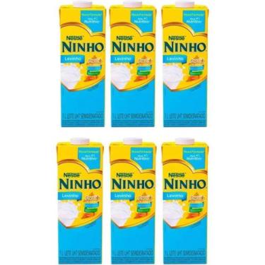 Imagem de Kit Leite Semidesnatado UHT Ninho Levinho 1L - 6 Unidades - Nestle